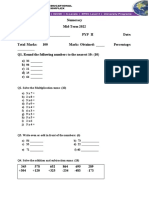 Numeracy Mid-Term Pyp 2