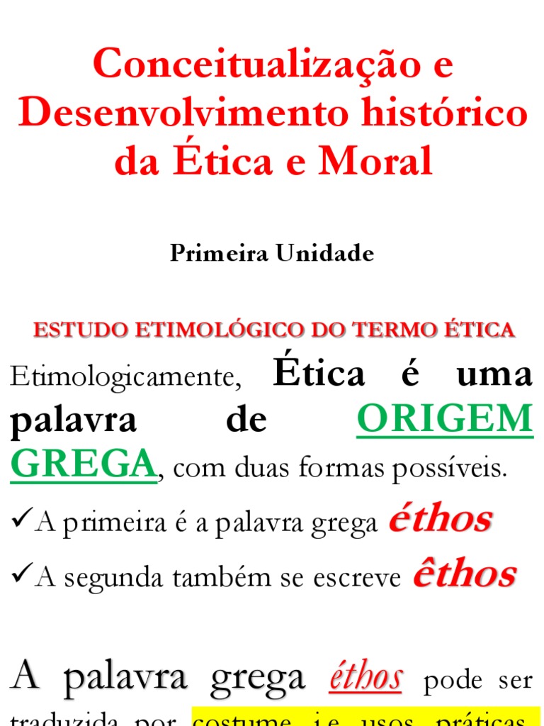 Ética: Origem e Conceitos Fundamentais | PDF | Moralidade | Humano