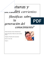 Actuales: Corrientes Filosóficas Sobre La Generación Del Conocimiento"