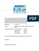 Dengan ini kami mengucapkan terima kaih atas kehadirat Tuhan Yang Maha Esa dan dengan dukungan dari Hotel Puspo Nugroho serta kepada Ibu Siti Al Fajar selaku dosen STIE YKPN yang telah memberikan tugas observasi perusahaan se