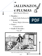 Los Gallinazos Sin Plumas: Nombre: Docente: Curso: Grado Y Sección: Comunicación "3ro A"