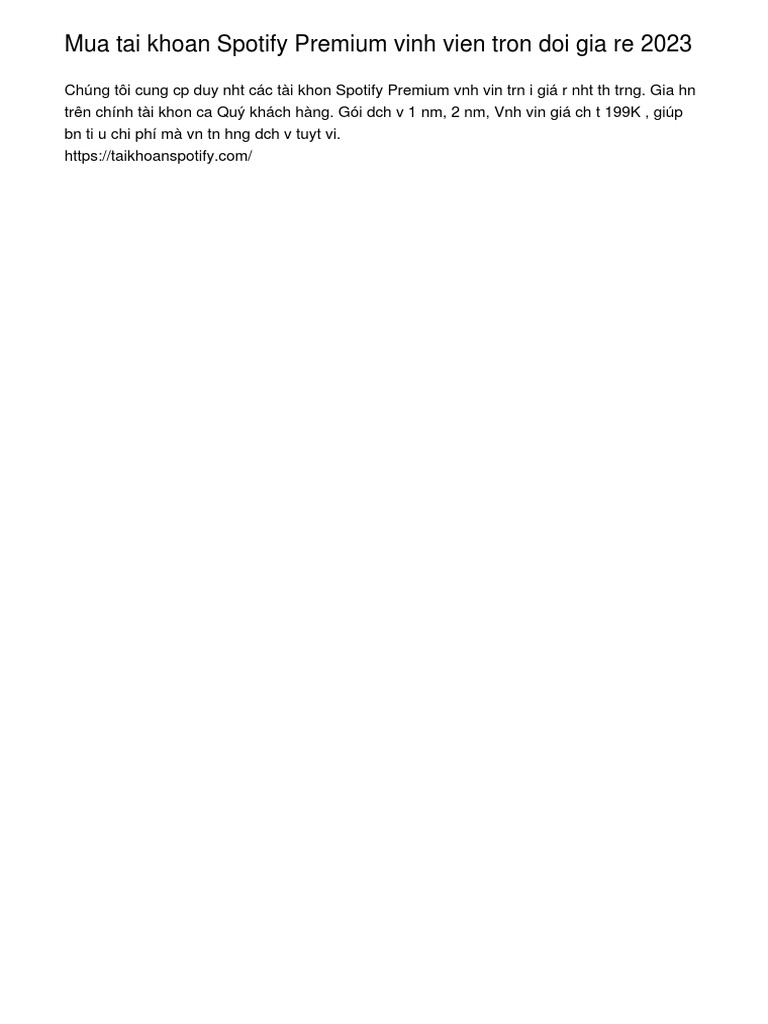 Mua tai khoan spotify premium vinh vien tron doi gia re 2023lcfen pdf pdf