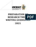 Thesis Writing Guideline 2021 - Vine