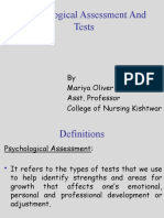 Psychological Assessments and Tests