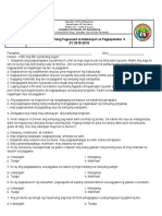 Ikatlong Markahang Pagsusulit Sa Edukasyon Sa Pagpapakatao 9