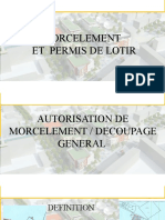 Morcelement Et Permis de Lotir