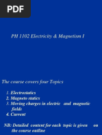 PH 1102 Electricity & Magnetism I