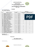 Division Mathematics Assessment