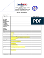 Lesson Plan Template For Cot With Kra