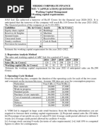 MB20202 CF Unit V Working Capital Management Application Questions