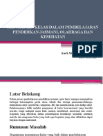 Manajemen Kelas Dalam Pembelajaran Pendidikan Jasmani, Olahraga Dan Kesehatan