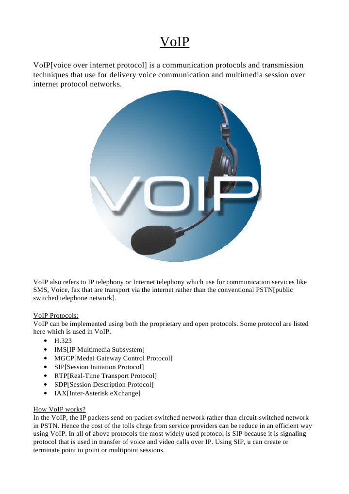 Understanding VoIP Protocols and Software | PDF