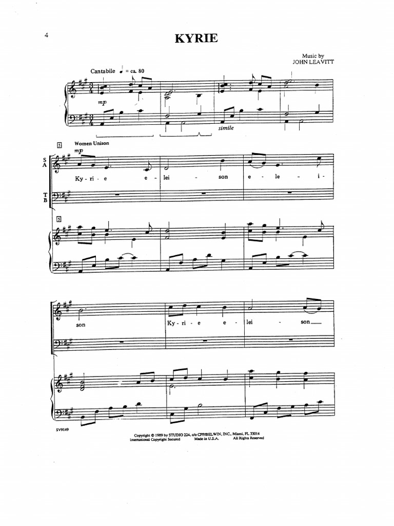 Kyrie Missa Festiva PDF