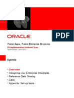 Fusion Apps - Fusion Enterprise Structures: FA Implementation Solutions Team