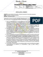 "Instituto Integrado de Comercio Camilo Torres": CIRCULAR No. 008/2021