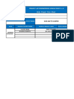 Project Lap Engineering Consultancy L.L.C Daily Project Time Sheet