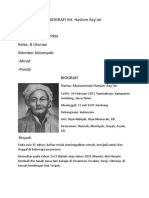 BIOGRAFI KH. Hashim Asy'ari Kelompok: 5 Mata Pelajaran: PPKN Kelas: 8 Utsman Member Kelompok: - Ahnaf - Pandji Biografi