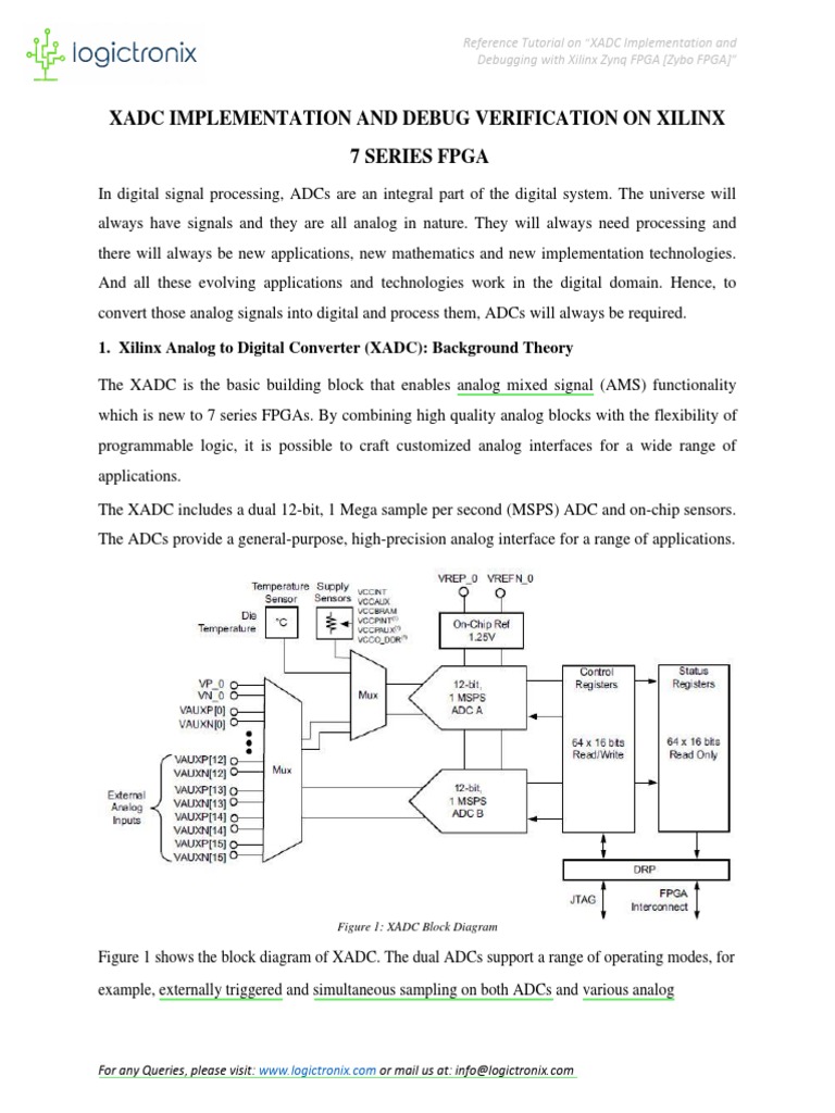 Xadc Implementation and Debug Verification On Xilinx 7 Series Fpga