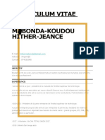 Curriculum Vitae Mabonda-Koudou Hither-Jeance: E-Mail: Adresse: Angondjé Contact: 074183966