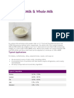 Dry Whole Milk & Whole Milk Powder: Product Definition