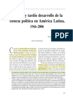 El Lento y Tardìo Desarrollo de La Ciencia Política en AL 1966-2006