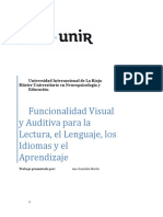 Funcionalidad Visual y Auditiva para La Lectura, El Lenguaje, Los Idiomas y El Aprendizaje