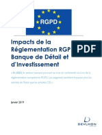 Impacts de La Réglementation RGPD Sur La Banque de Détail Et D'investissement