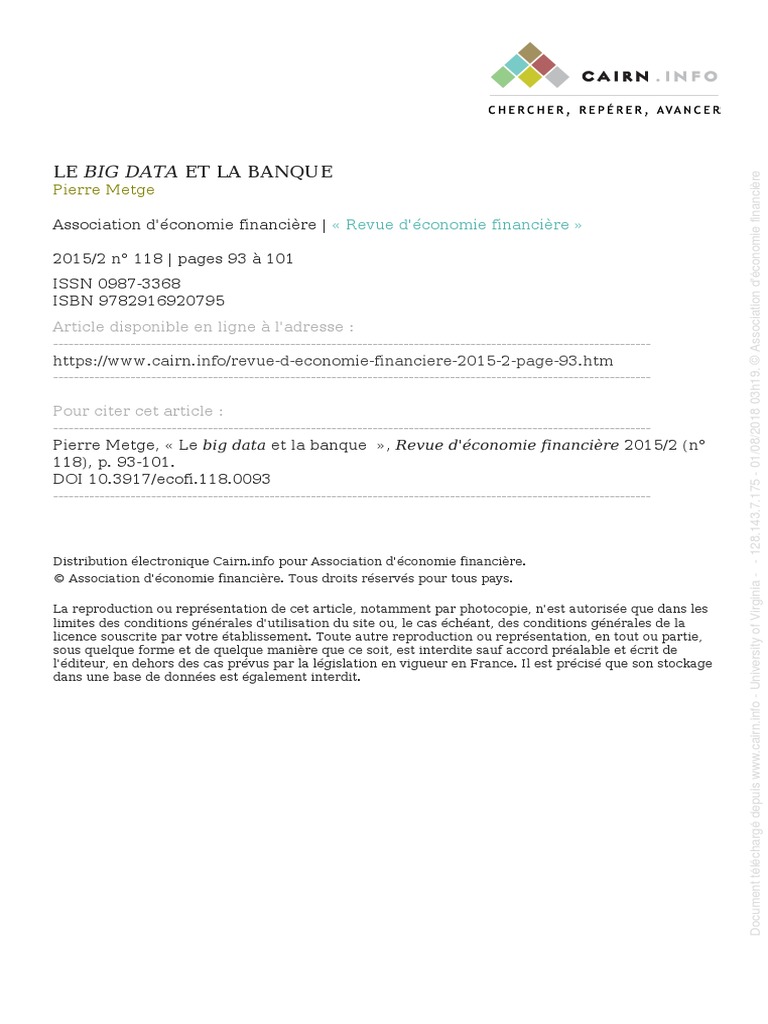 Banque Big Data | PDF | Big data | Banques