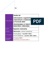 Informator Maturalny Matematyka 2023 Poziom Rozszerzony Aneks