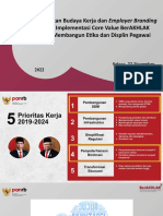 Penguatan Budaya Kerja Dan Employer Branding Sebagai Implementasi Core Value Berakhlak Dalam Membangun Etika Dan Displin Pegawai