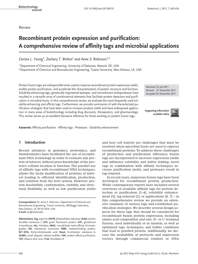 Young 2012 Protein Expression and PDF Protein