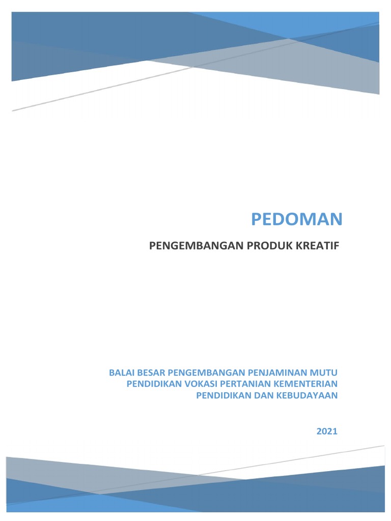 Pedoman Produk Kreatif Vokasi Pertanian | PDF