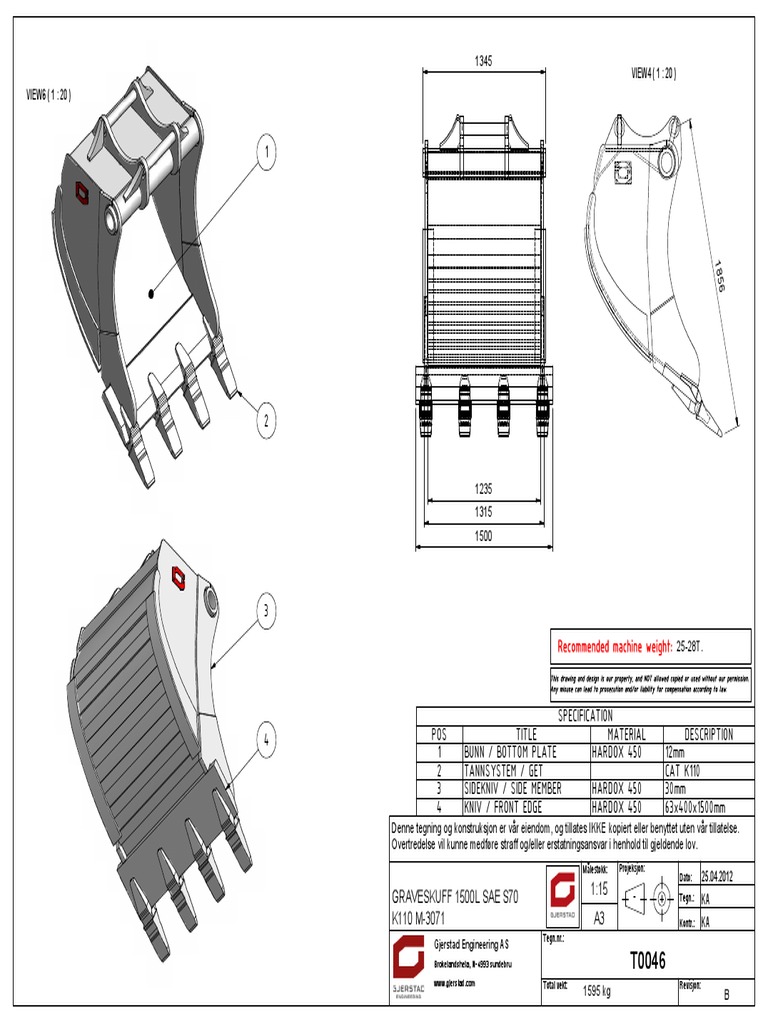 Gjerstad Grav 1500L S70 Cat K110 | PDF