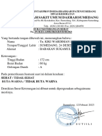 SURAT KETERANGAN SEHAT - Terbaik