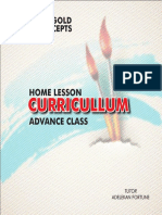 AFRIGOLD CONCEPTS HOME LESSON CURRICULLUM ADVANCE CLASS TUTOR WEEKLY TOPICS