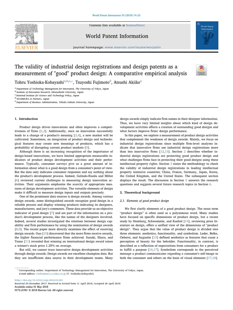 Visual Reference: The Validity Of Industrial Design Registrations And Design Patents As