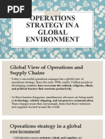 Operations Strategy in A Global Environment