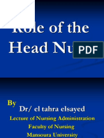 Role of The Head Nurse