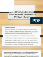 Kasus Manajemen Risiko: "Bank Indonesia Membekukan PT Bank Global"