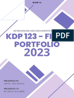 KDP 123 - Final Portfolio: Keyboarding and Documents Processing