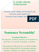 Sentence Scramble - An Activity to Develop Writing Skills
