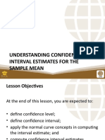 PSUnit IV Lesson 2 Understanding Confidence Interval Estimates For The Sample Mean