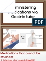 Administering Medication Via Gastric Tube