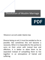 Dissolution of Muslim Marriage: An Overview of Divorce Under Islamic Law