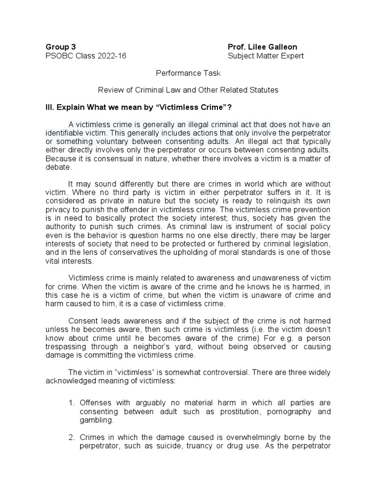 REVIEW OF CRIMINAL LAWS and Other Related Statutes PDF Crimes