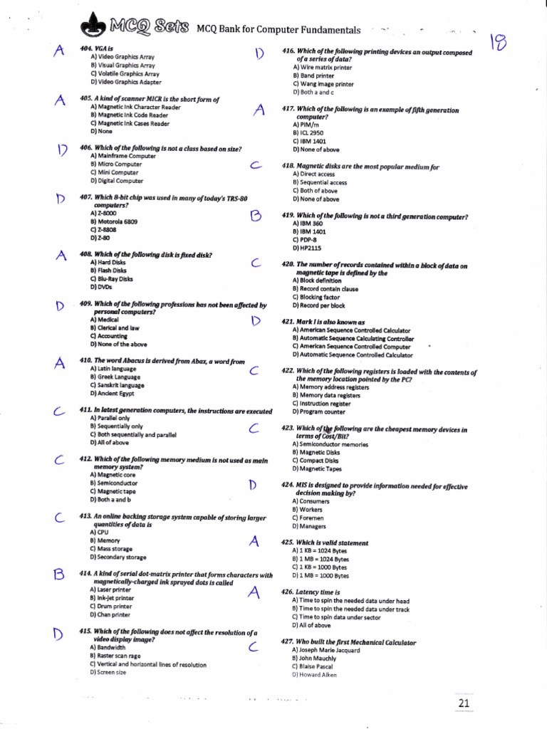 Img 0093 mcq bank for computer fundamentals mrc 18 pdf computer