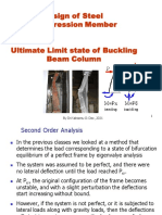 Design of Steel Compression Member Ultimate Limit State of Buckling Beam Column