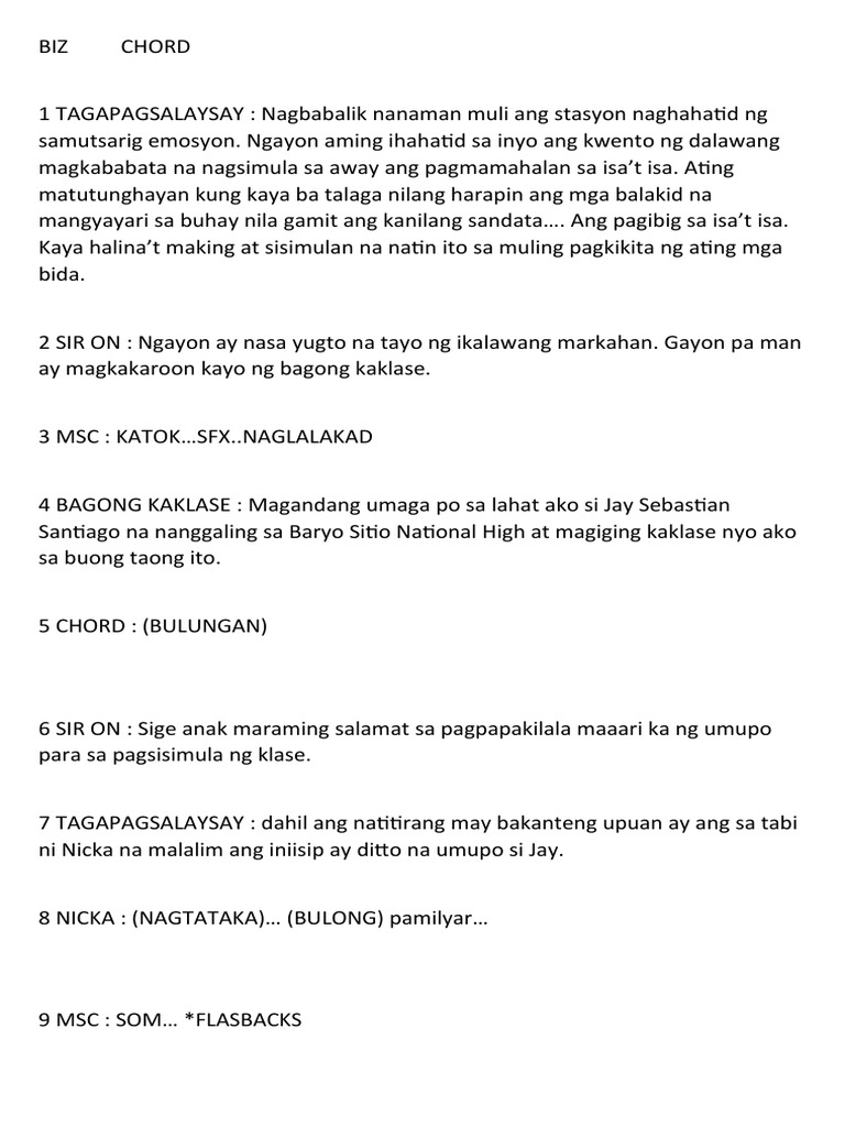 Example FIL - SCRIPT - Panradyongdrama - GROUP2 | PDF