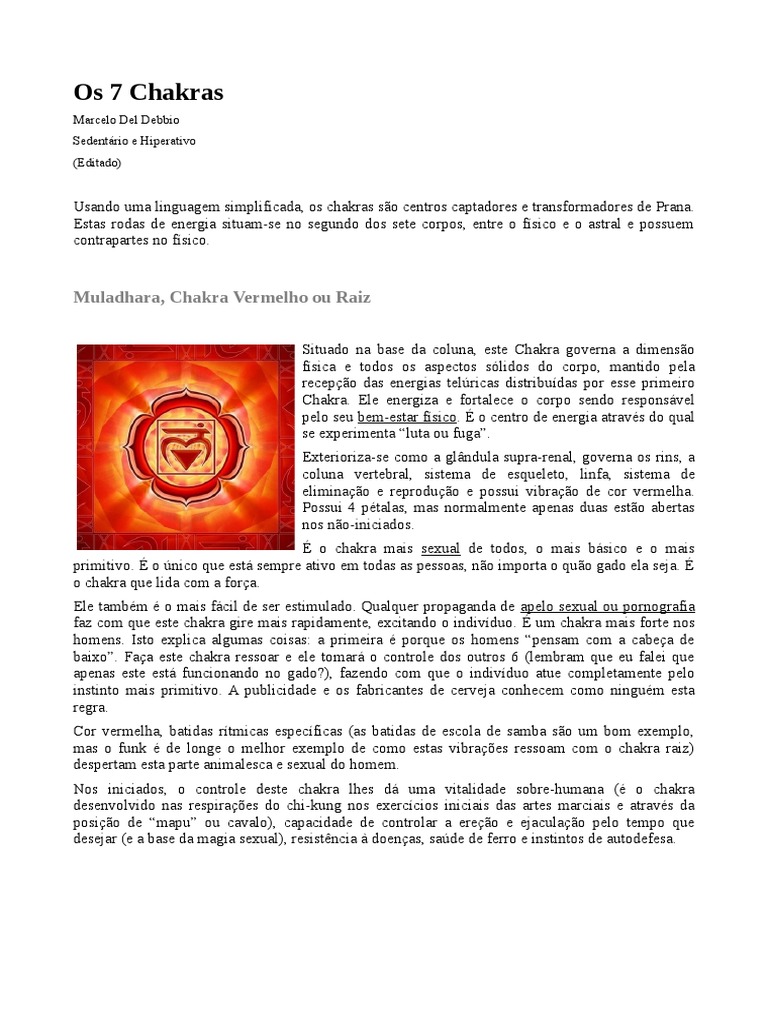 Entendendo os 7 Chakras e suas Funções | PDF | Chacra | Pensamento
