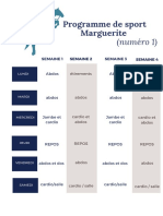 Programme de Sport Marguerite: (Numéro 1)